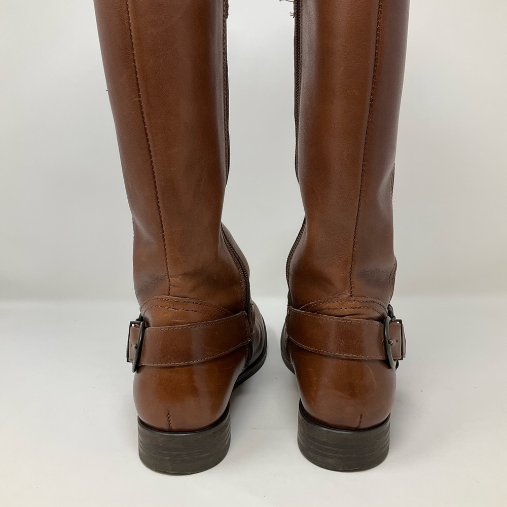 Aldo Brown Leather Riding Boots - Picture 2 of 14